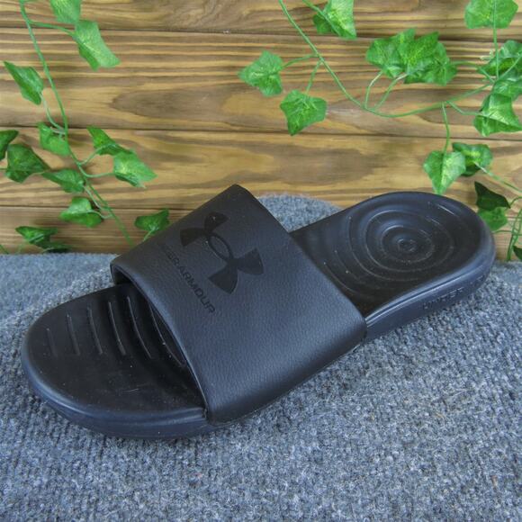 Under Armour Men's Slide Black Synthetic Size 10‎ Medium Gently Used 2025 - Picture 1 of 7